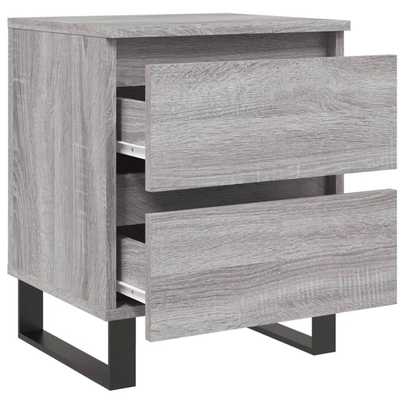 Vidaxl Nachttische Set aus 2 Stück in Grau Sonoma-Eiche, Modern, B/T/H: 40 x 35 x 50 cm - Bild 3