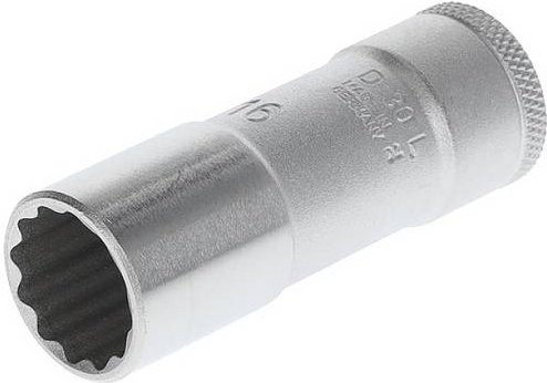 Gedore Steckschlüsseleinsatz 12-kant, 3/8 Zoll Antrieb, 16 mm Weite, silber - Bild 1