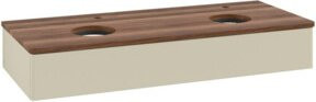 V&B Antao Waschtischunterschrank mit integrierter Beleuchtung, Wandhängend, Grau Lackiert, B/T/H: 120 x 50 x 19 cm - Bild 1