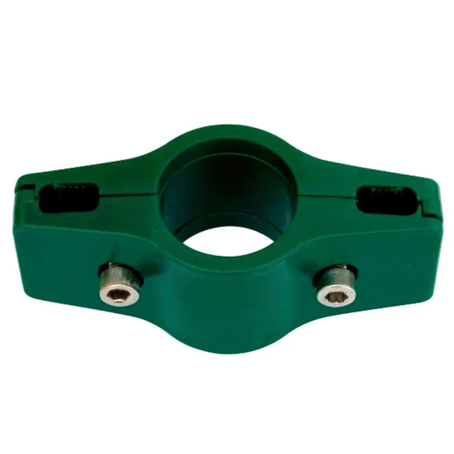 Doppelverbinder aus Kunststoff für Einstabmattenzaun in Grün, 34 mm - Bild 2
