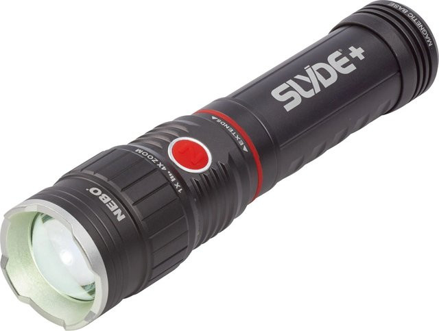 NEBO LED-Taschenlampe Slyde in Schwarz, dimmbare COB-Arbeitsleuchte aus Aluminium mit IP44 Schutz für Camping und Industrie - Bild 1