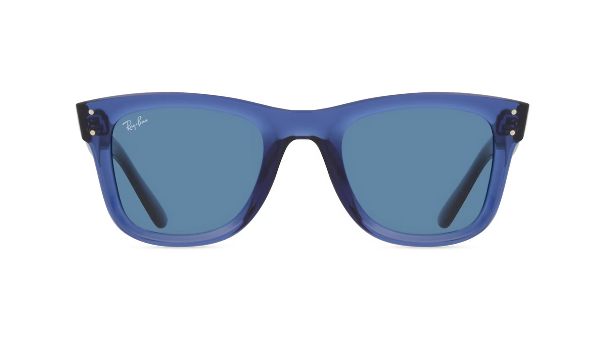 Ray-Ban RBR0502S Sonnenbrille, Vollrand, Quadratisch, Kunststoff, Unisex, blau - Bild 1