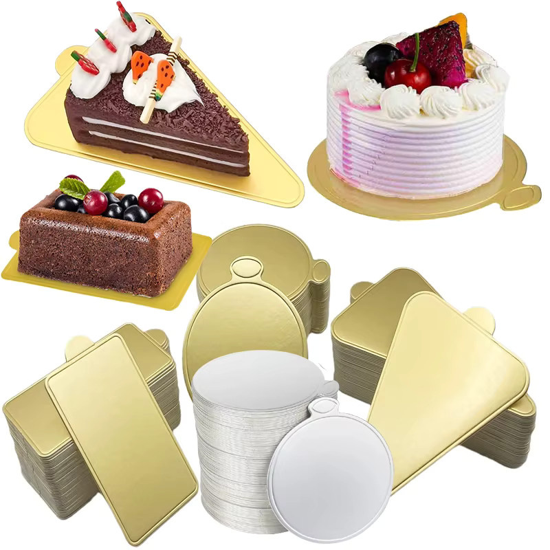 Meibum Pappgebäck-Dekorationstunter aus Papier für Desserts und Kuchen, 100 Stück pro Packung, in Gold oder Silber - Bild 2
