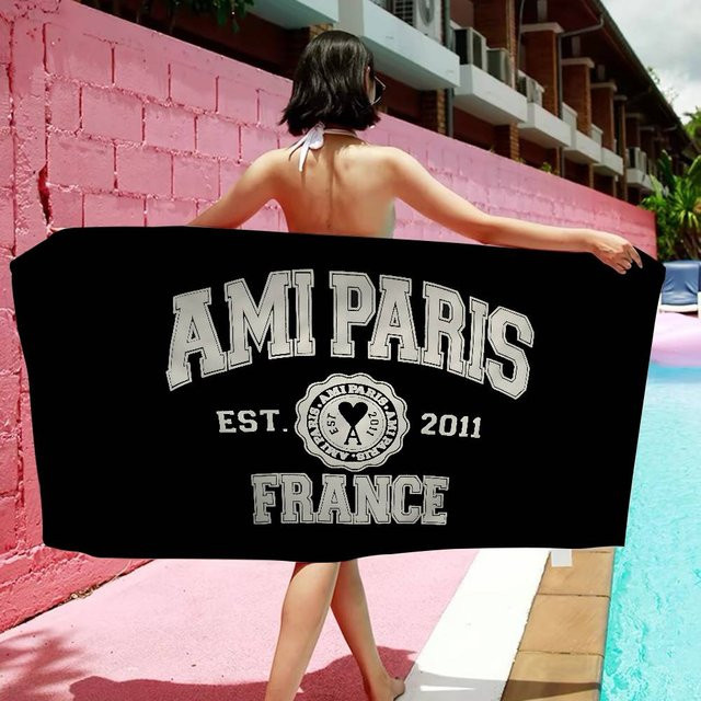 Ami Paris Strandtuch für Mädchen aus Mikrofaser und Baumwolle, bunt und sandfrei, B/B/H: 30 x 30 cm - Bild 1