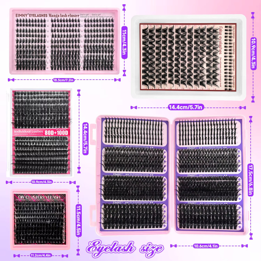 EIMNY Künstliche Wimpern, Natürlich, Einzelbox - Bild 4