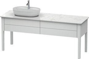 Duravit Waschtischunterschrank Luv in Weiß Matt, B/T/H: 173,3 x 57 x 74,3 cm - Bild 1