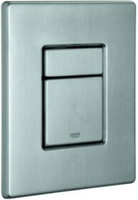 Grohe Abdeckplatte Skate Cosmopolitan für Dual Flush in Silber, senkrechte Montage, Breite: 19,7 cm, Höhe: 15,6 cm, Tiefe: 19,7 cm - Bild 1