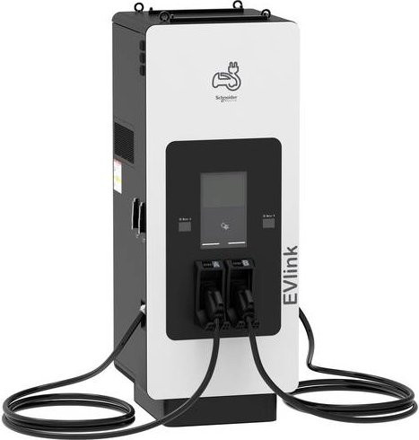 Schneider Electric CCS Ladestation 120kW Floor Standing in Weiß mit RFID, NFC, Wi-Fi, Cellular und Ethernet/LAN - Bild 1