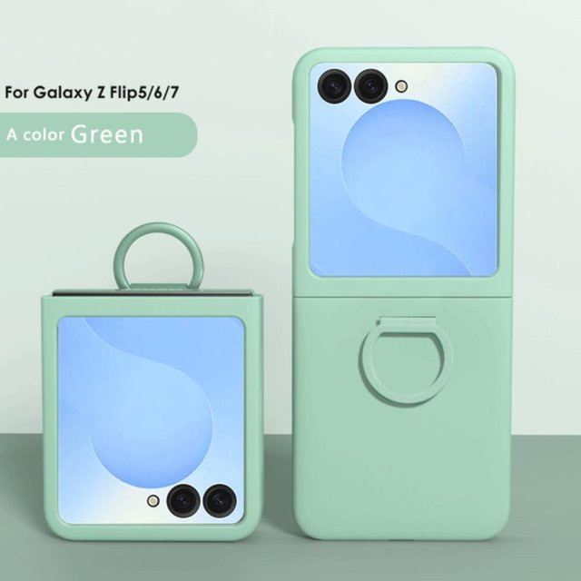 Grip Gradient Glattes Case für Samsung Galaxy Z Flip (Z Flip 7, 6, 5, 4, 3, FE) Stoßfestes PC-Cover in Grün - Bild 1