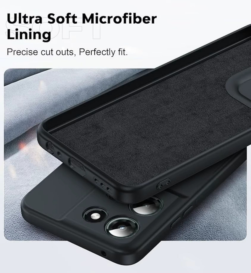 Motorola Moto Edge (2026) Silikon Schutzhülle mit gehärtetem Glas-Displayschutz in Green und Black - Bild 2