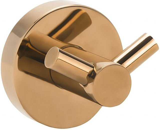 Brillantbad BORAL Doppelkleiderhaken Messing Gold Kupfer poliert B/T/H: 5,5 x 5,5 x 5,0 cm - Bild 1