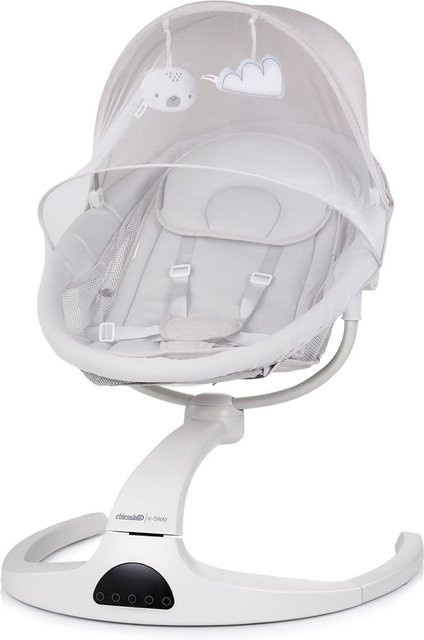 Chipolino Babywippe E-Sway mit Fernbedienung, Musik, Bluetooth und Plüschtier in Grau - Bild 1