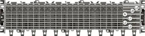ABB Smissline TP Starterpaket 30 PLE Distribution Board, 125A, Grau, bestückt mit Schienen L1, L2, L3, N - Bild 1