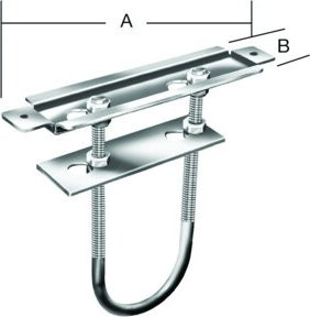 Vormann Heizkörperkonsole aus Stahl in Blau und Silber, Länge: 190 mm, Breite: 45 mm, Stärke: 1,5 mm, verzinkt - Bild 1