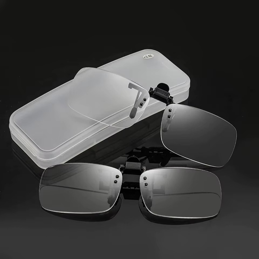 NONOR Lesebrille, randlos, rechteckig, Metall, schwarz, Unisex - Bild 2