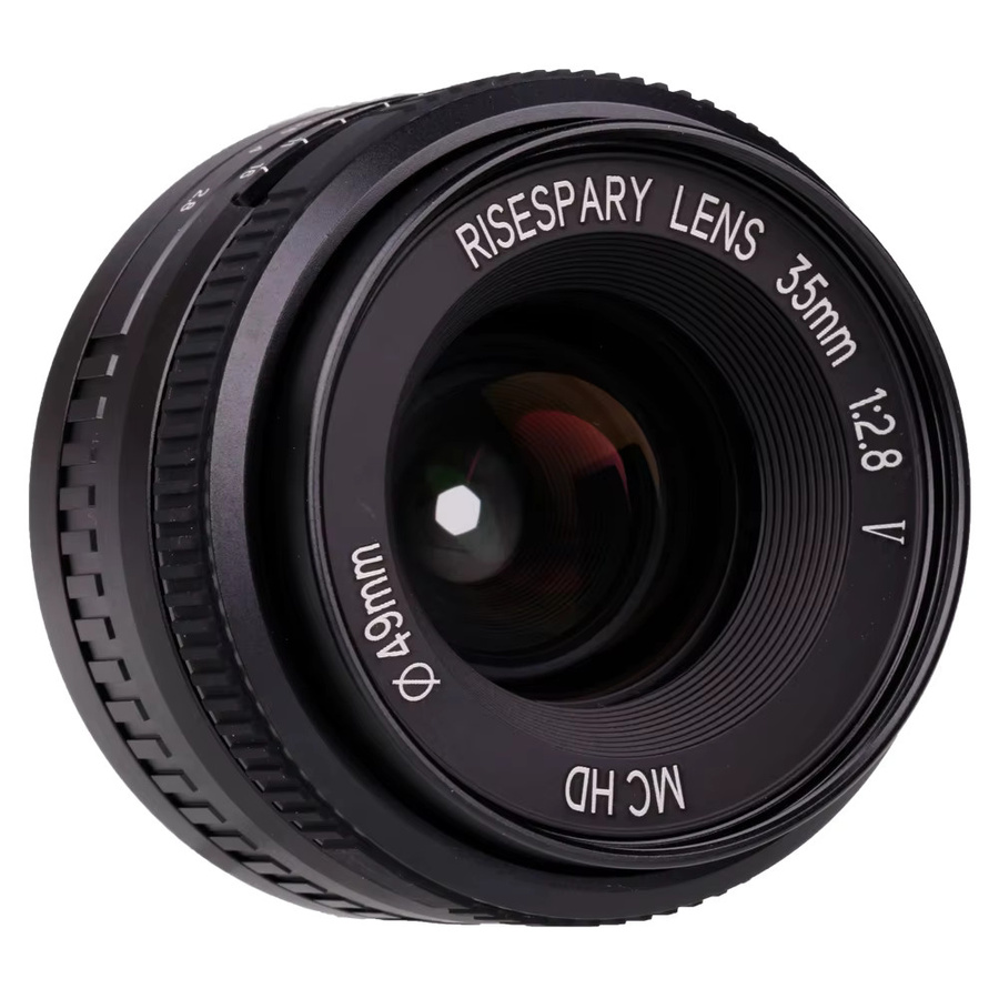 RISESPRAY 35mm Weitwinkel-Festbrennweitenobjektiv f/2.8 Manuell für Canon EF und Nikon F DSLR-Kameras, Schwarz - Bild 4