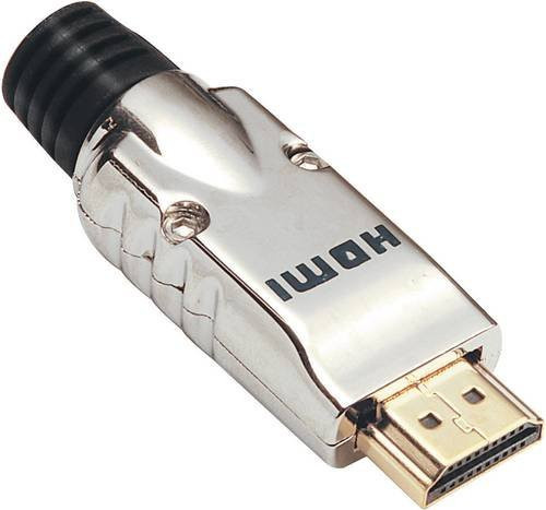 BKL Electronic HDMI-Steckverbinder Stecker gerade, 19 Polzahl, Silber - Bild 1