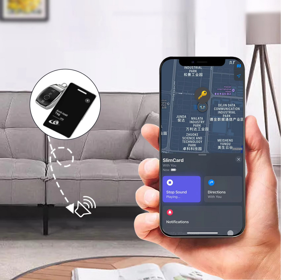 Timethinker Ultradünner GPS Tracker Schwarz mit Google Find My Device für Android und iOS - Bild 4