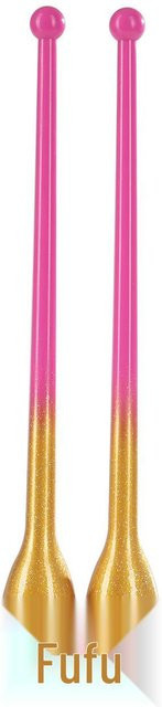 Chose One Rhythmische Sportgymnastik Keule, Bunter Glitzer-Farbverlauf, 35cm - Bild 1