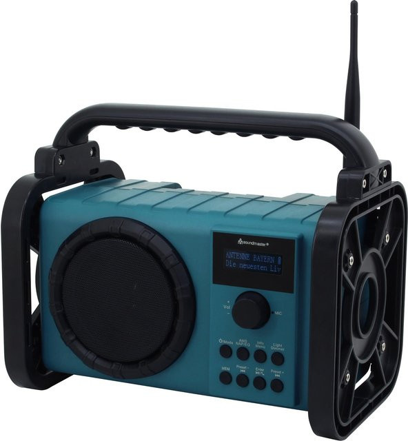 Soundmaster DAB80 Baustellenradio mit DAB+ und FM in Blau/Petrol - Bild 1