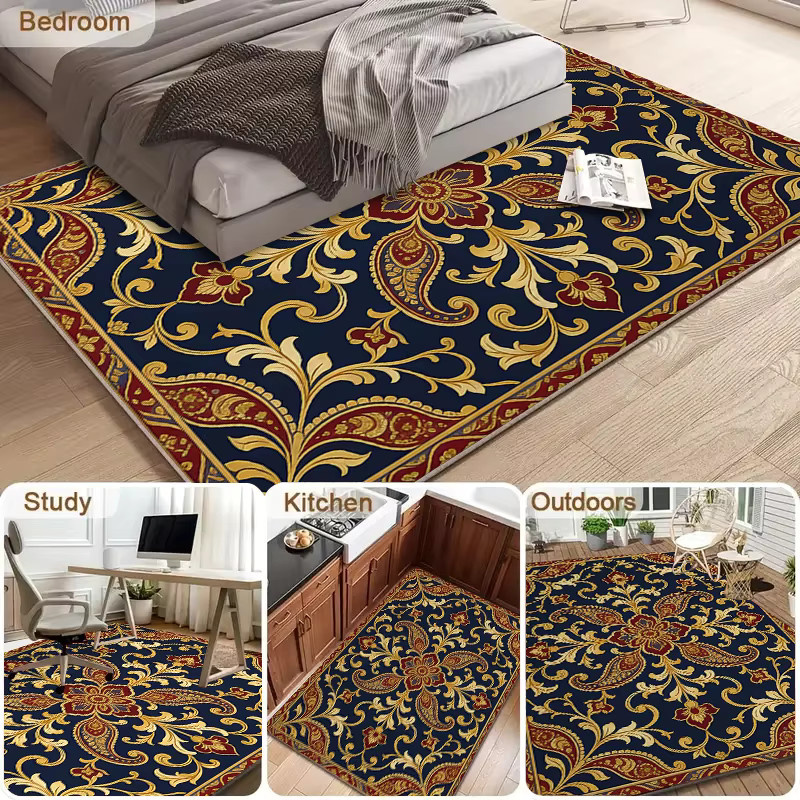 RAKKS Neoklassischer Perserteppich in Multicolour, pflegeleichter und weicher Orientteppich für Wohnzimmer und Schlafzimmer - Bild 2
