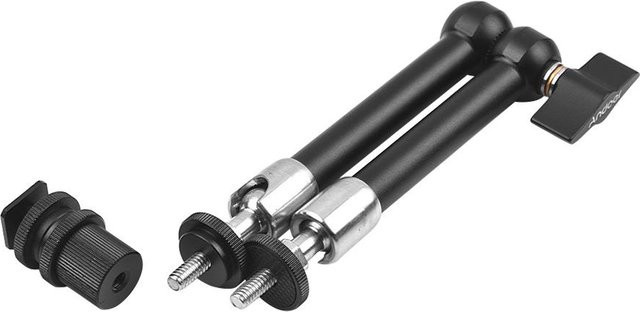 Andoer Gelenkiger Reibungsarm aus Edelstahl mit verstellbarem Super-Rod-Clamp-Zangenclip, Grau, 28 cm - Bild 1