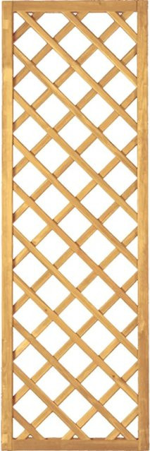 T & J Diagonal-Rankzaun aus Kiefer und Fichte, braun, B/H: 60 x 180 cm - Bild 1
