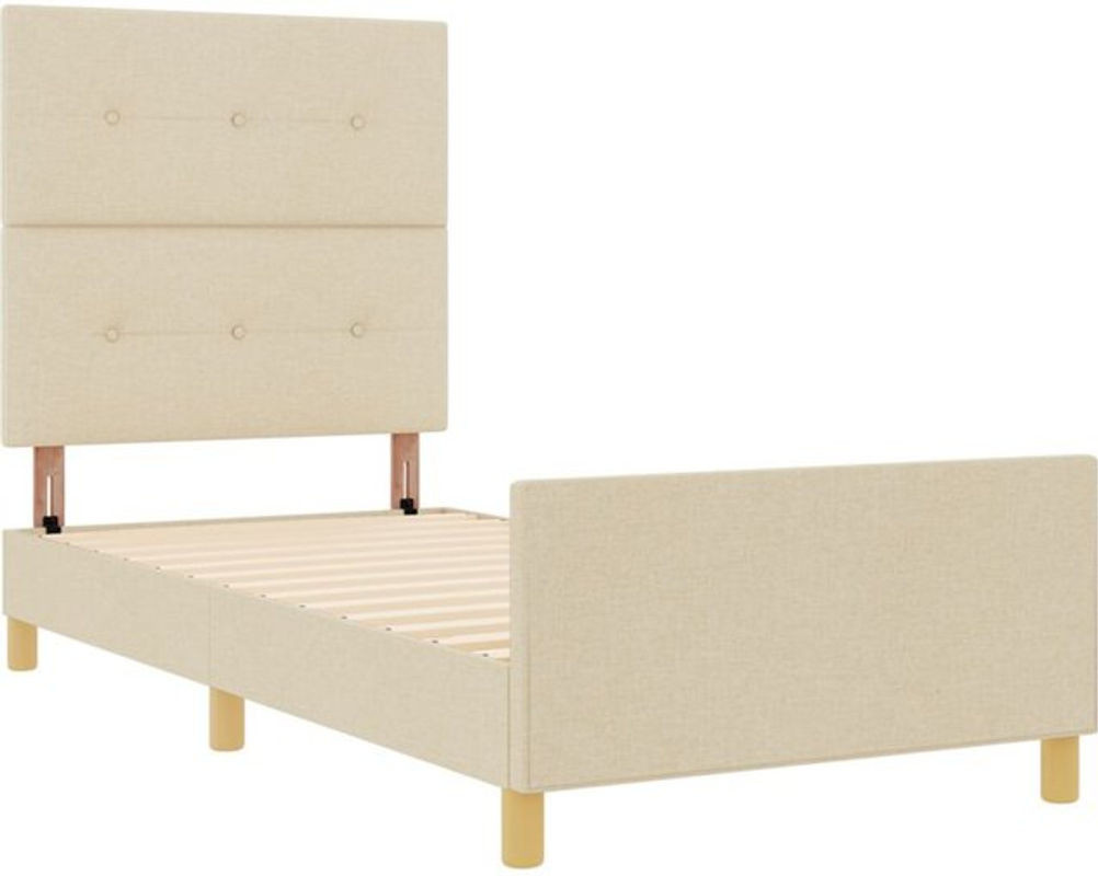 vidaXL Polsterbett Modern in Beige aus Stoff und Holzwerkstoff B/T/H: 80 x 200 cm - Bild 1