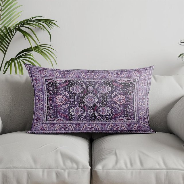 JMG Clothing Rechteckiger Kissenbezug mit exotischem lila Muster, B/H: 70 x 50 cm - Bild 1