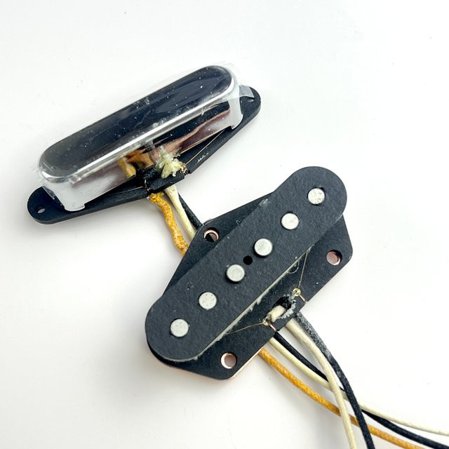 MENGJUE Texas E-Gitarren-Tonabnehmer mit Alnico 5 Magneten, Flat Bar Staggered Pole, Bridge Pickups für TL-Gitarren, Schwarz - Bild 1
