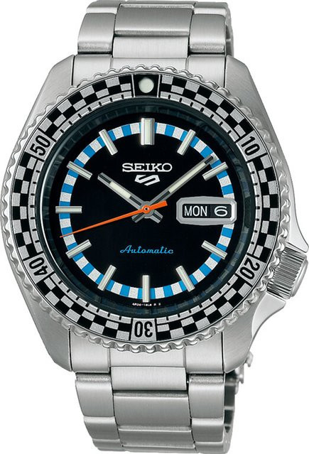 Seiko Armbanduhr Automatik, Edelstahl, Schwarz, 42 mm, Herren - Bild 1