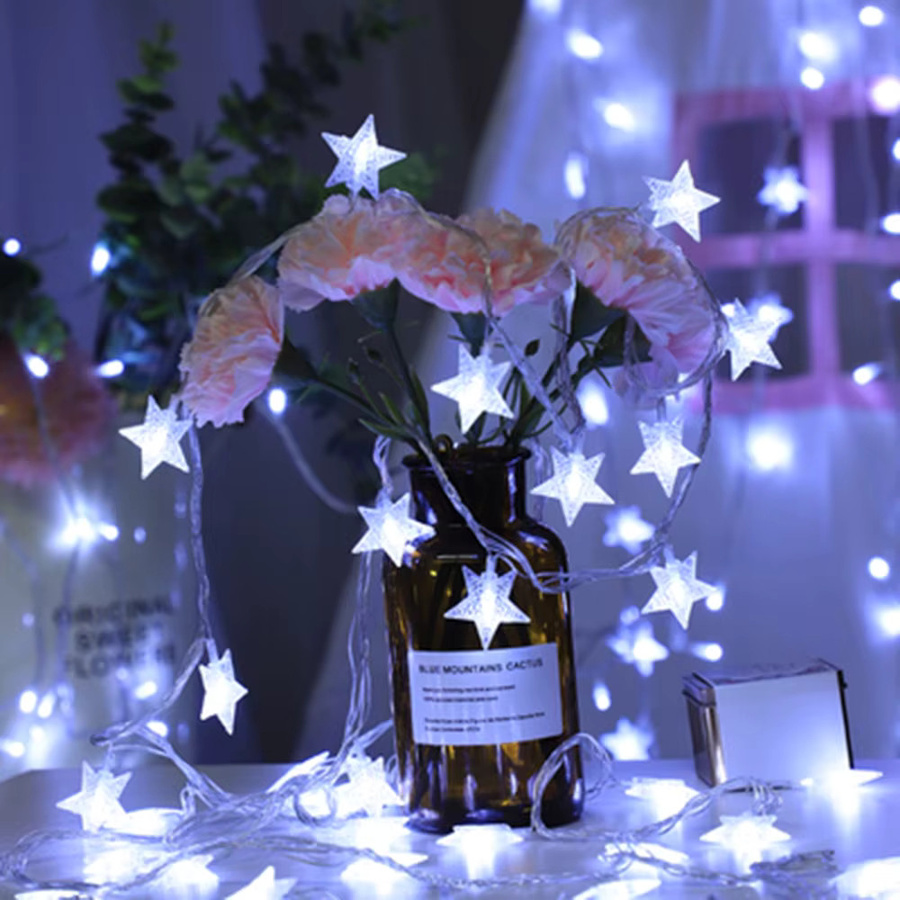 Topdii LED-Stern-Lichterkette USB und batteriebetrieben für Dekoration im Innenbereich und Außenbereich - Bild 2