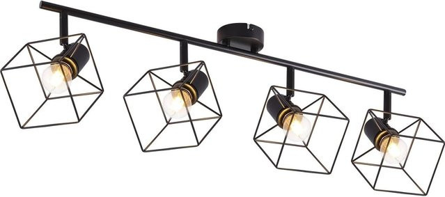 NETTLIFE Deckenstrahler aus Metall in Schwarz, verstellbar mit E14 Fassung im Industrial Design - Bild 1