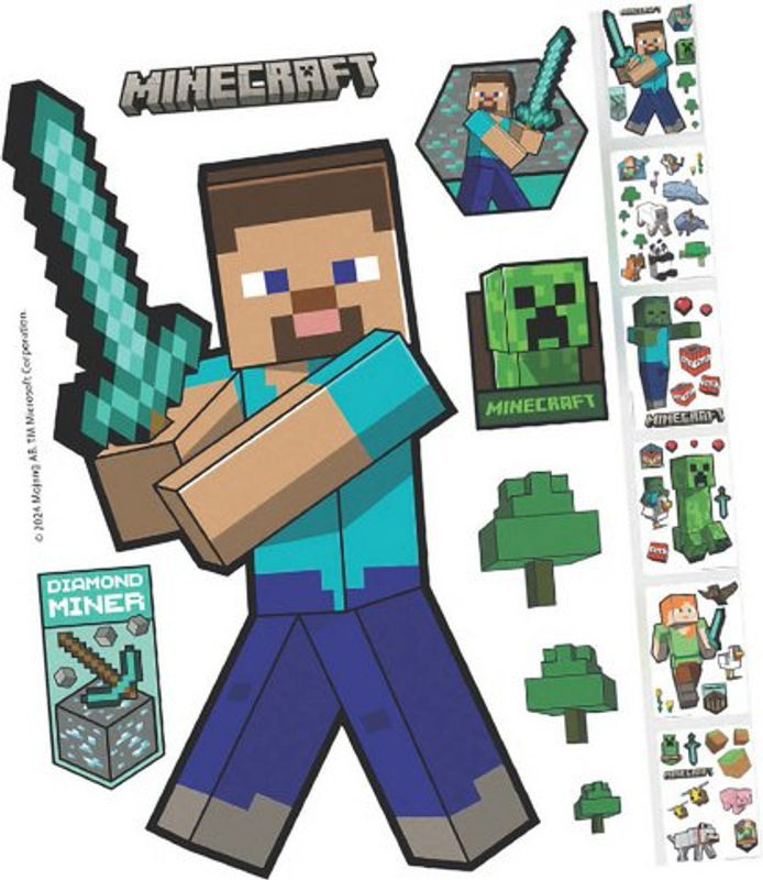 Roba Wandtattoo Minecraft Charakter aus bunter Vinylfolie, B x H: 15 x 17 cm - Bild 2