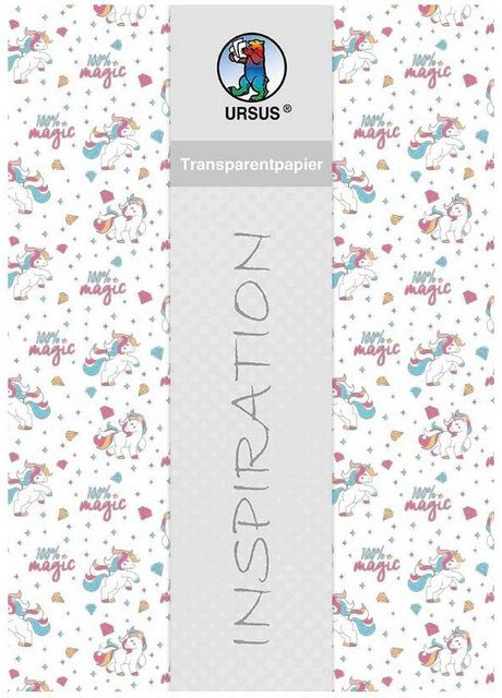URSUS Transparentpapier Einhorn in A4 und Multicolor - Bild 1
