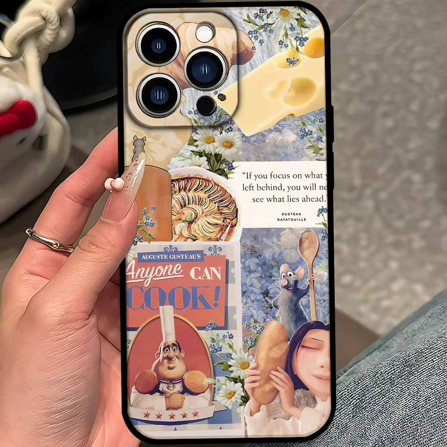 Mesuca Retro R-Ratatouille Handyhülle für iPhone 11 bis 17 Pro Max, Soft Cover in Schwarz und Multicolour - Bild 4