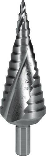 RUKO Stufenbohrer HSS aus Edelstahl, Farbe Silber, Durchmesser 4 - 30 mm, Gesamtlänge: 100 mm - Bild 1