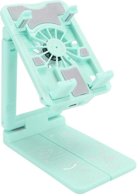 Igeteck Handykühler Ständer mit RGB-Beleuchtung, höhenverstellbarer Handy-Radiator für den Schreibtisch, grün - Bild 1