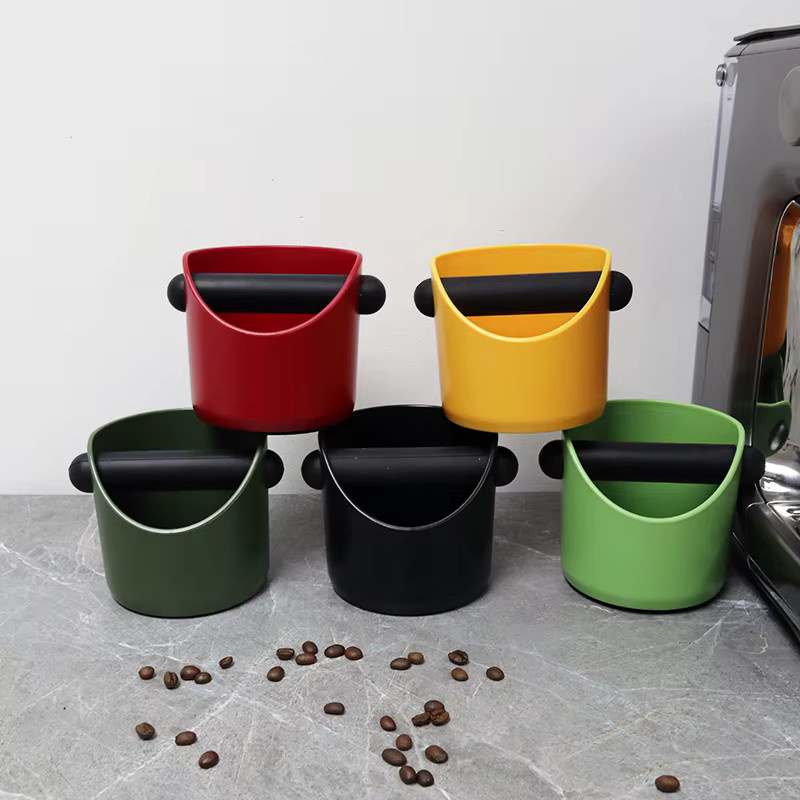CafeGaGa Espresso Knock Box Kaffeesatz Behälter in Schwarz, runde Anti-Slip Dump Bin aus Kunststoff für Barista Zubehör - Bild 3