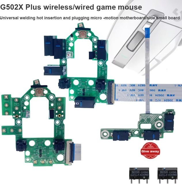 Logitech Hot-Swap Mikroschalter und Seitenplatten-Zubehör für G502X PLUS Wireless und G502X Gaming-Maus - Bild 1
