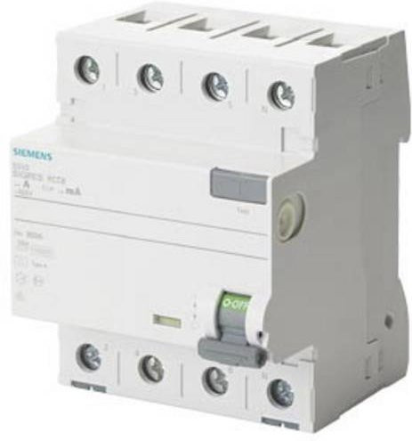 Siemens FI-Schutzschalter 5SV3646-8KK12, Typ A, 63A, 0.3A, 400V, weiß - Bild 1