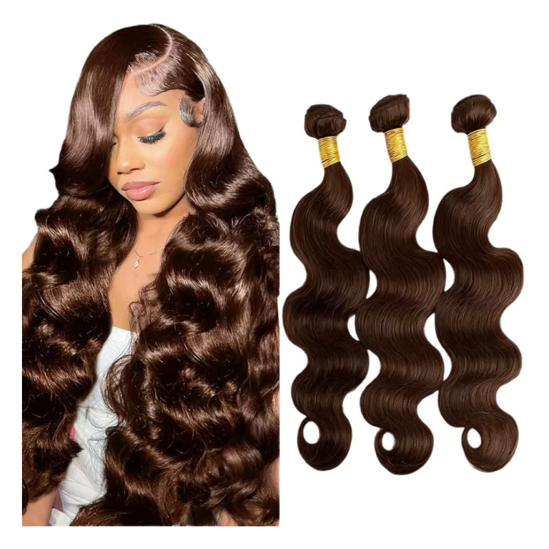 Happy Monday Haarverlängerung Body Wave Brasilianisches Rohhaar, Dunkelbraun - Bild 7