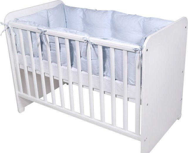 Lorelli Babybett-Nestchen 4-teilig rundum aus 100% Baumwolle in Blau für Babybetten 120 x 60 cm - Bild 1