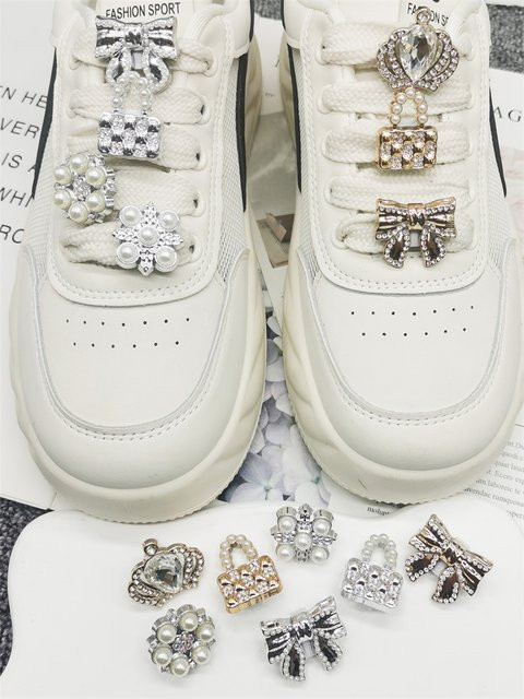 LIN KING Schnürsenkel-Charms, Kronen-Schleifenverschluss, Damen - Bild 1