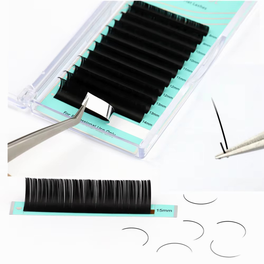RUJADE Ellipse Flat Lashes Faux Nerz Wimpernverlängerungen, Black, Matt - Bild 2
