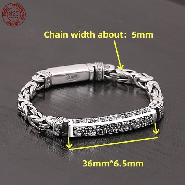 TIANGU Armband, 925 Silber, Horus Auge Gottes, 22cm, Herren - Bild 1