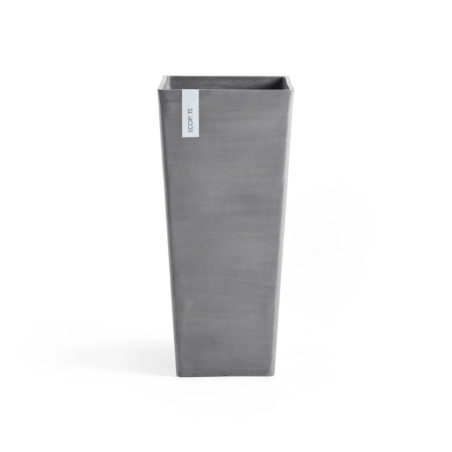Ecopots Pflanztopf Rotterdam High quadratisch Grau B/T/H: 32,5 x 32,5 x 32,5 cm - Bild 2