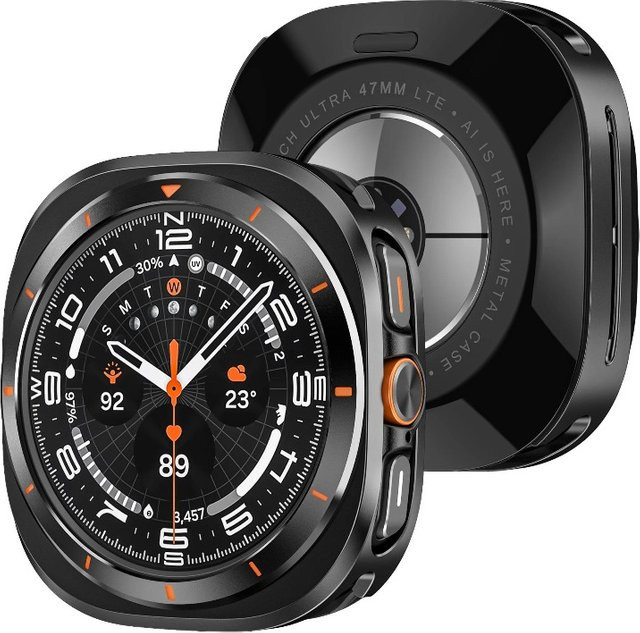 JBAILI Schutzhülle Aluminiumlegierung, Samsung Galaxy Watch Ultra, 47 mm, Hellgrau - Bild 1