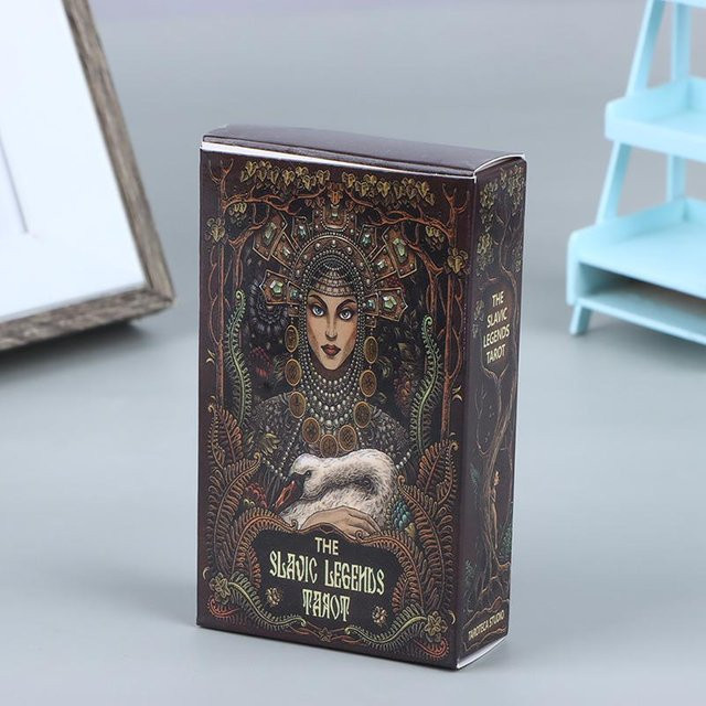Oigey Slawische Legenden Tarotkarten, Brettspiel, Taschenformat, Schwarz, Bunt / Mehrfarbig - Bild 1