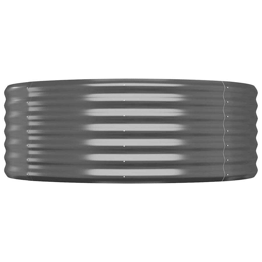 Vidaxl Erhöhtes Pflanzgefäß aus pulverbeschichtetem Stahl in Grau, B/T/H: 175 x 100 x 36 cm - Bild 2